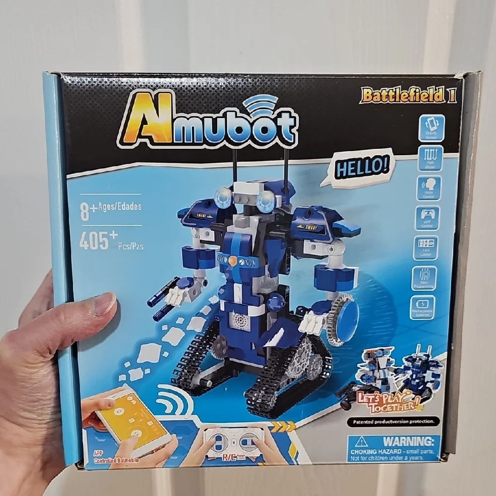 Robot Building Kit With Remote Control Blue EUC